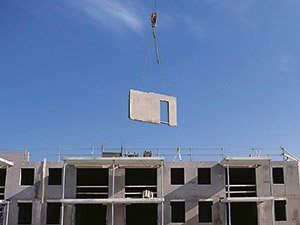 estecasa elementbau rohbau wandelemente kran anlieferung